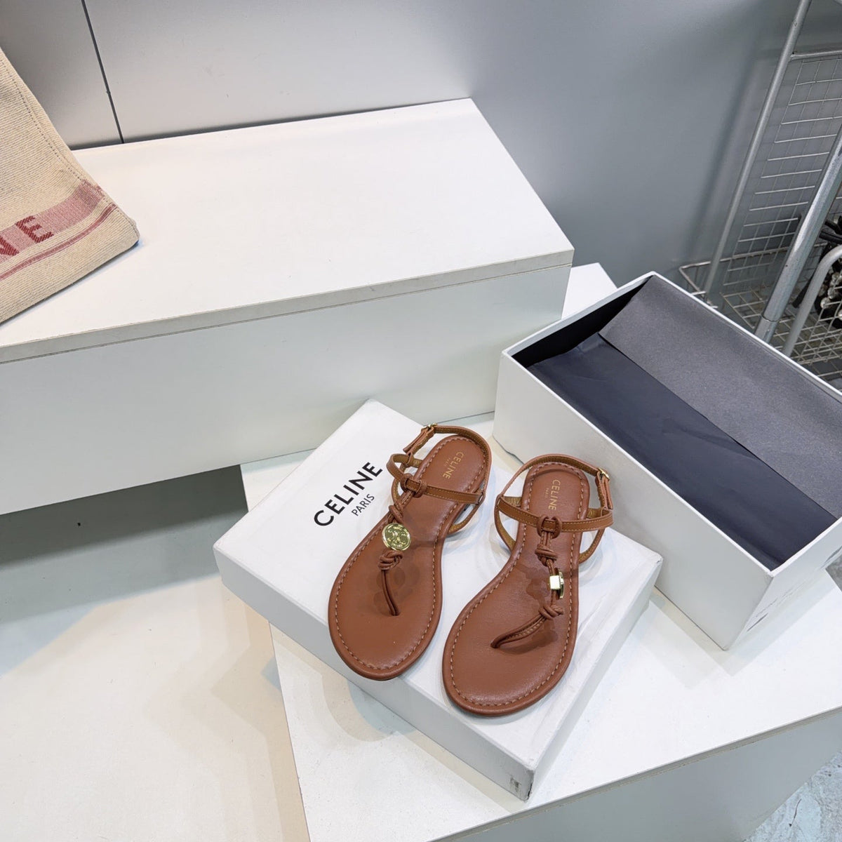 Celine 2026 Penny Sandals Sheepskin 942657