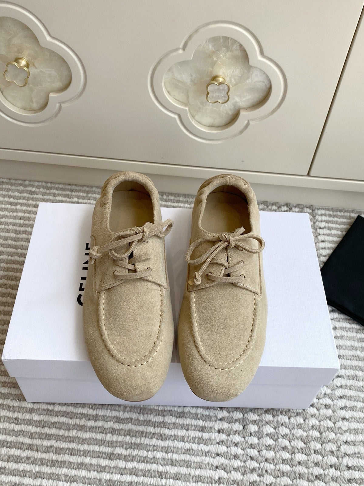 Celine 2026 Adam Lace-Up Loafers Suede 955751