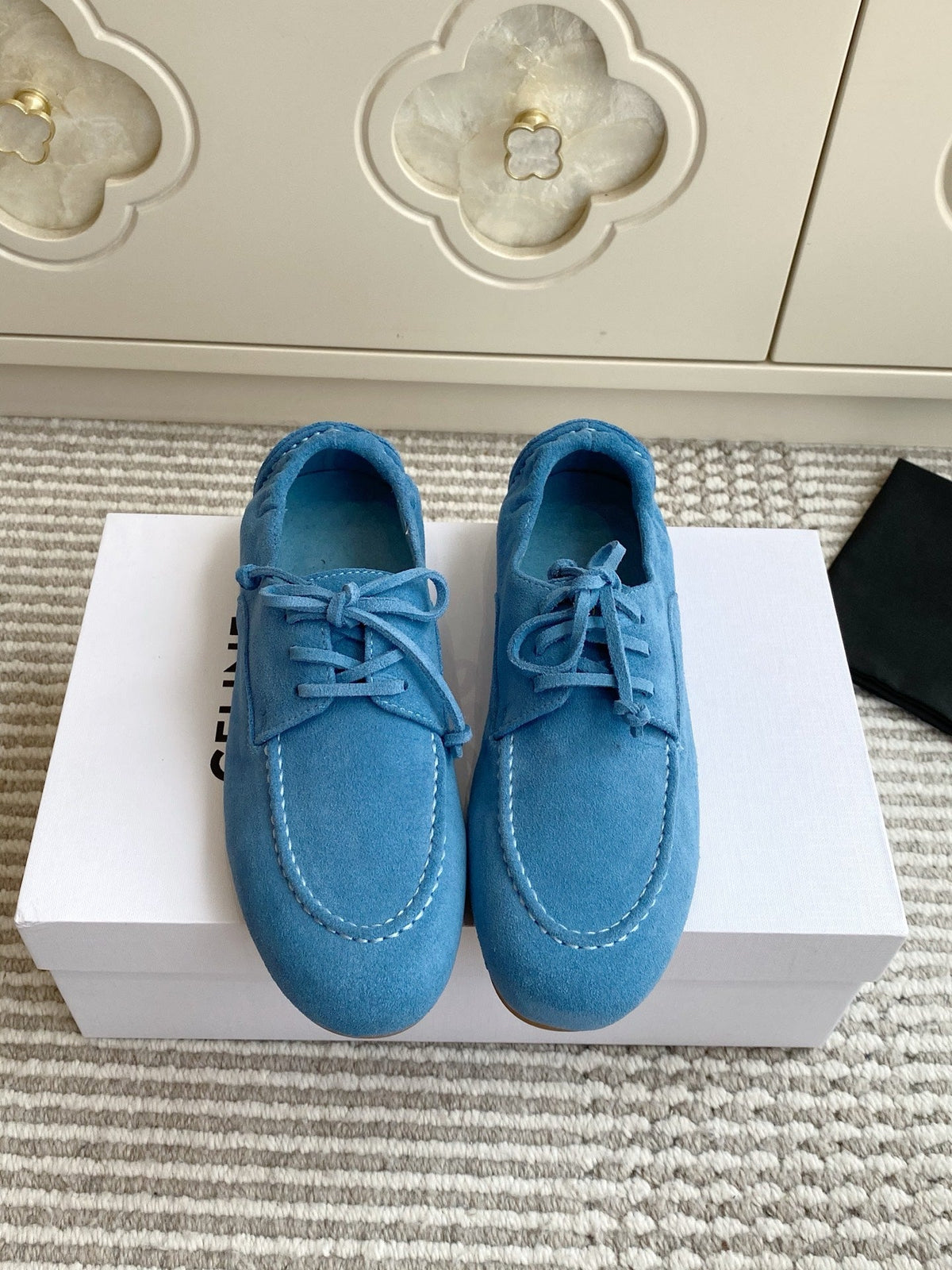 Celine 2026 Adam Lace-Up Loafers Suede 955751