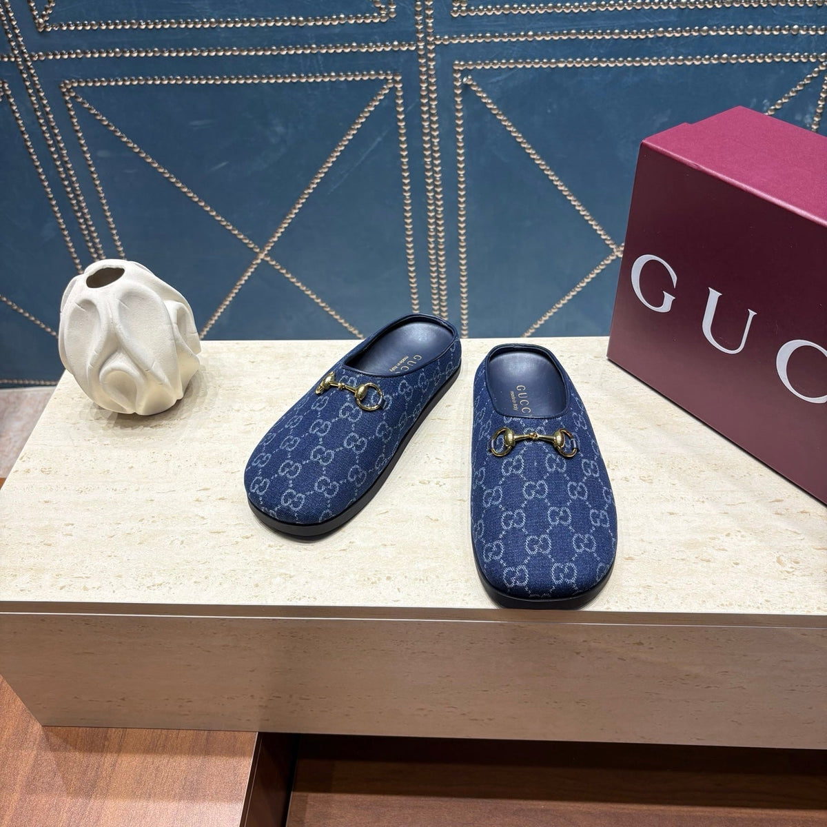 Gucci 2026 Horsebit Mule Suede Canvas 943297