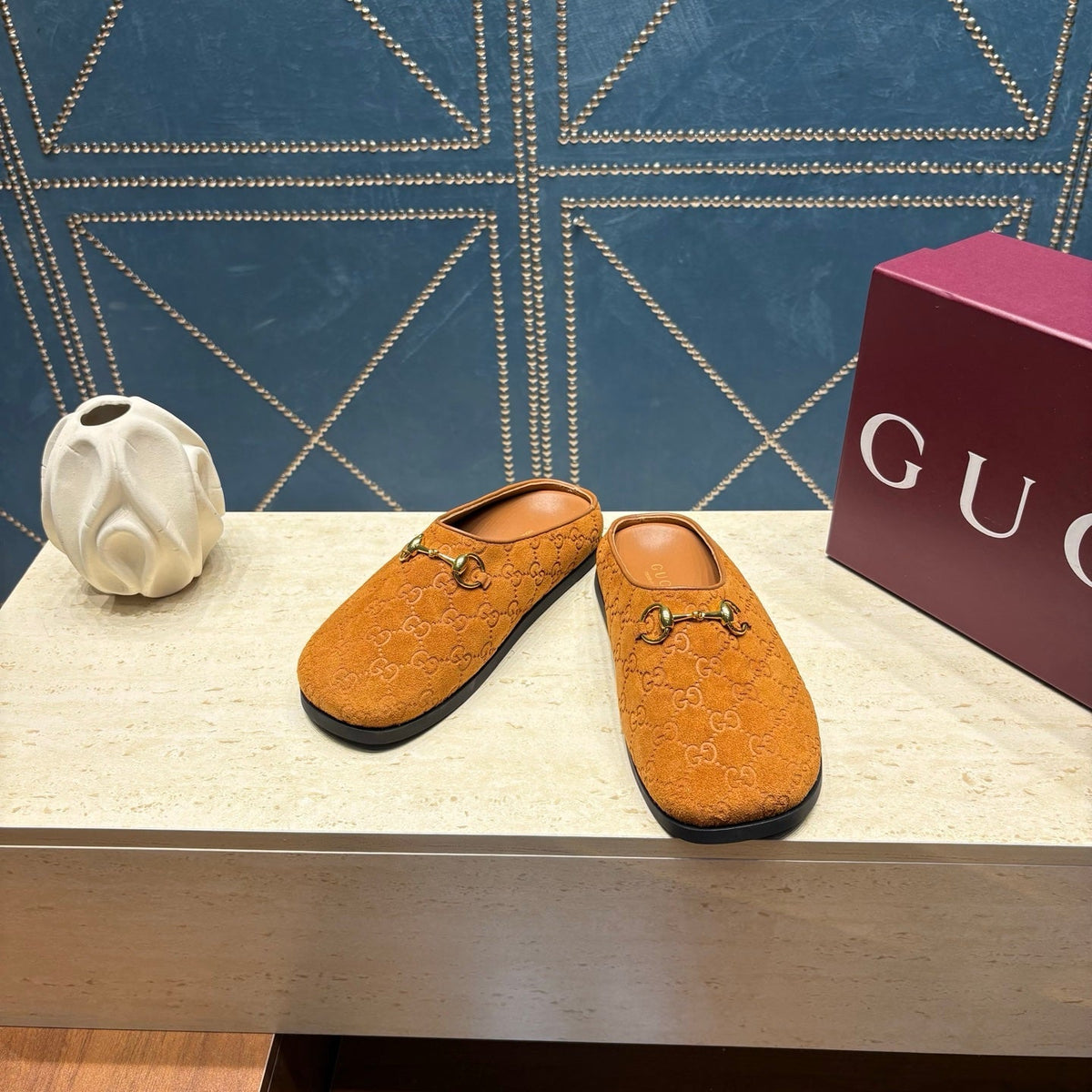 Gucci 2026 Horsebit Mule Suede Canvas 943297