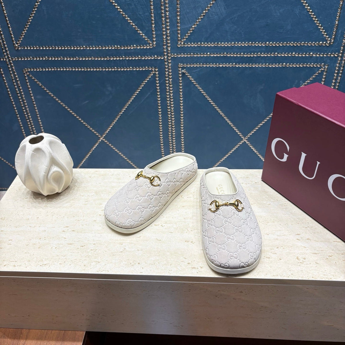 Gucci 2026 Horsebit Mule Suede Canvas 943297