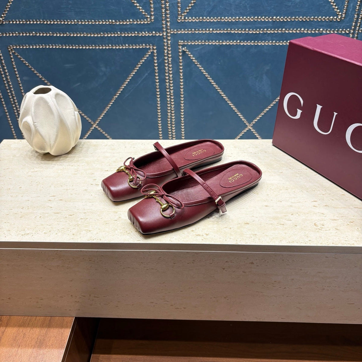 Gucci 2026 Horsebit Ballet Flat Canvas Leather 943214