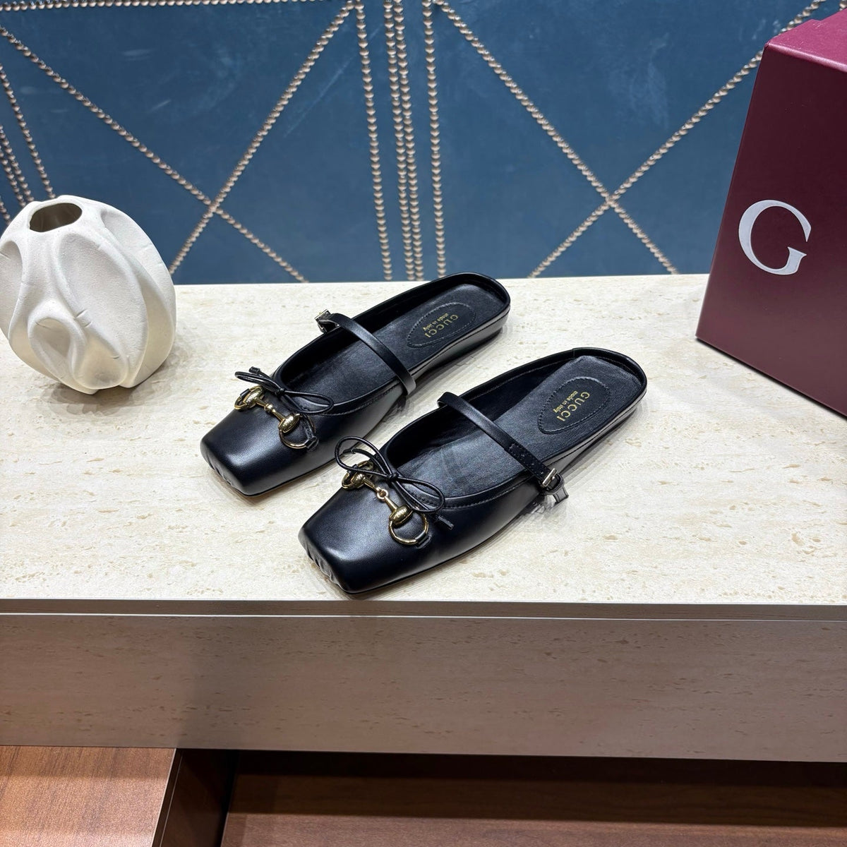 Gucci 2026 Horsebit Ballet Flat Canvas Leather 943214