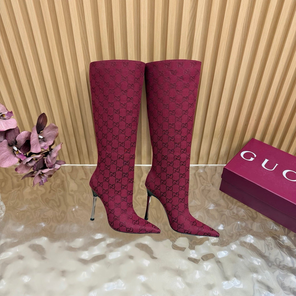 Gucci 2026 Bombshell Boots 110mm Canvas 949445