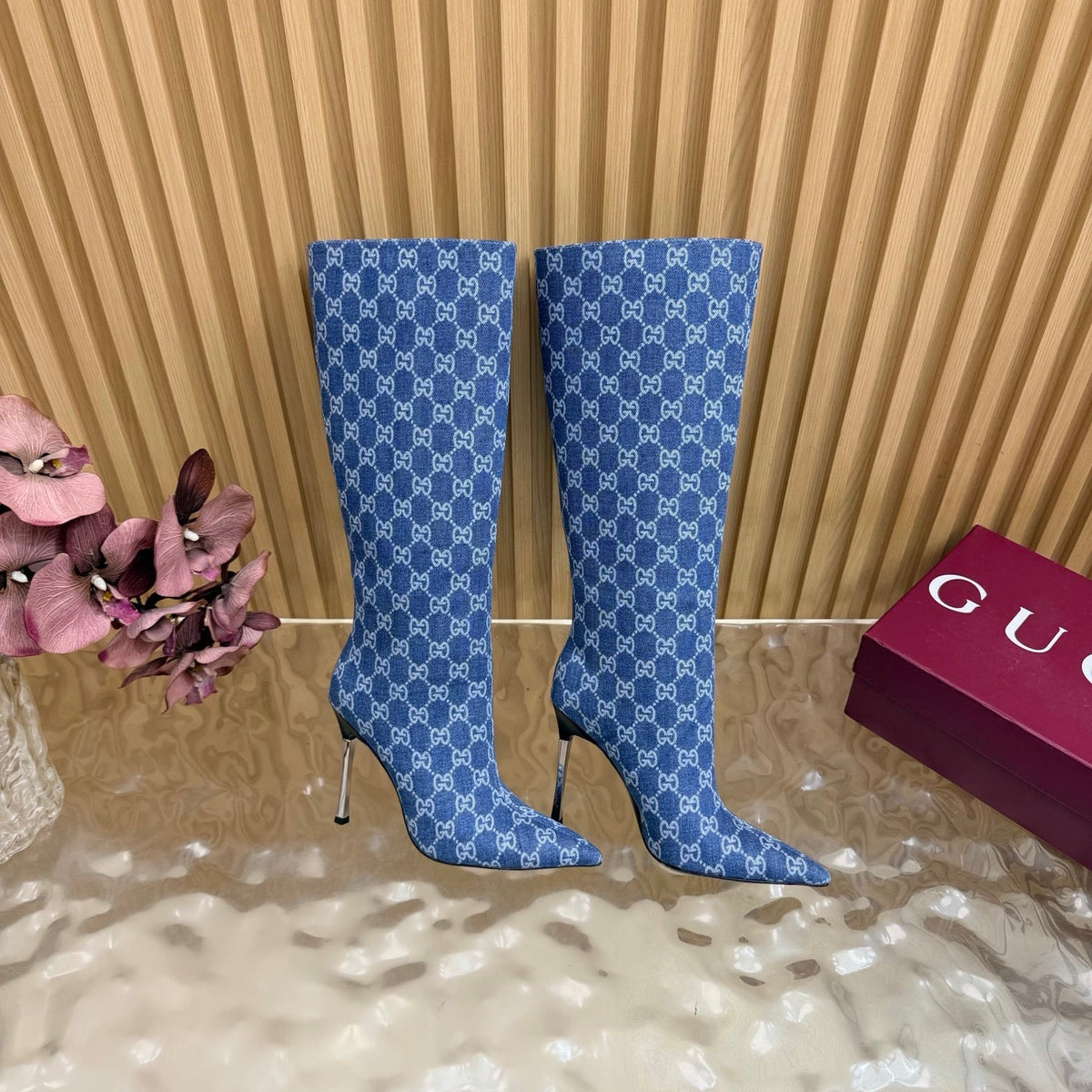 Gucci 2026 Bombshell Boots 110mm Canvas 949445
