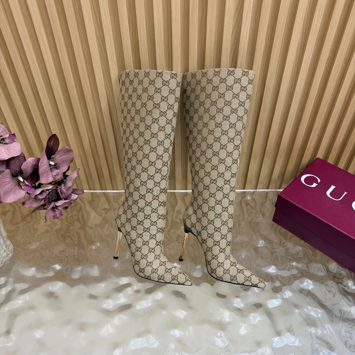 Gucci 2026 Bombshell Boots 110mm Canvas 949445