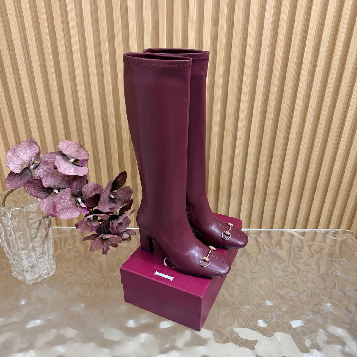 Gucci 2026 Signora Knee-High Boots 85mm Leather 949458