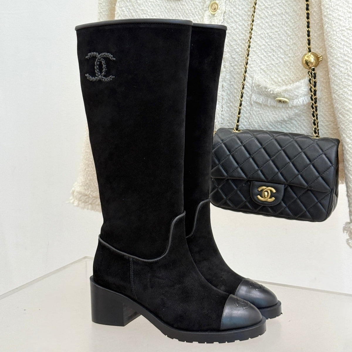 Chanel 2026 Square Heel Boots Pony Hair 188340