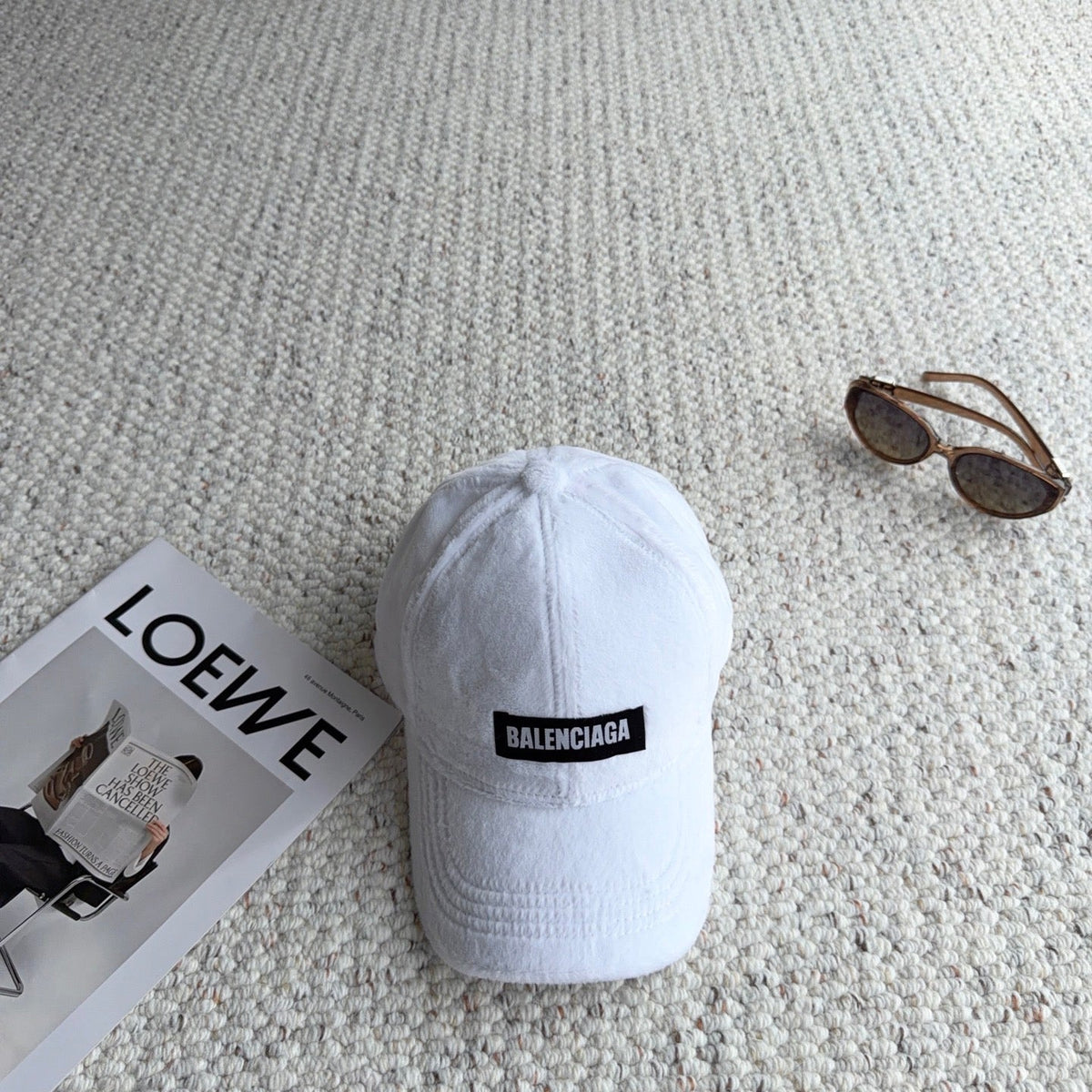 Balenciaga Furry Baseball Cap Hat 515556