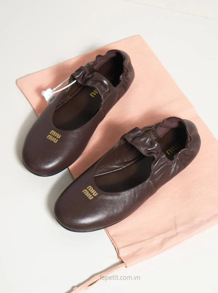 Ruches Nappa Leather Ballerinas 174