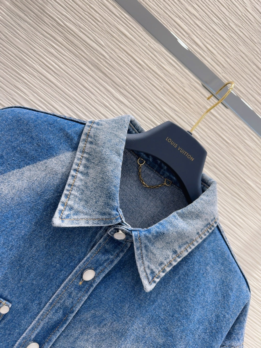 LV 25 Denim Jacket Light Blue Cotton