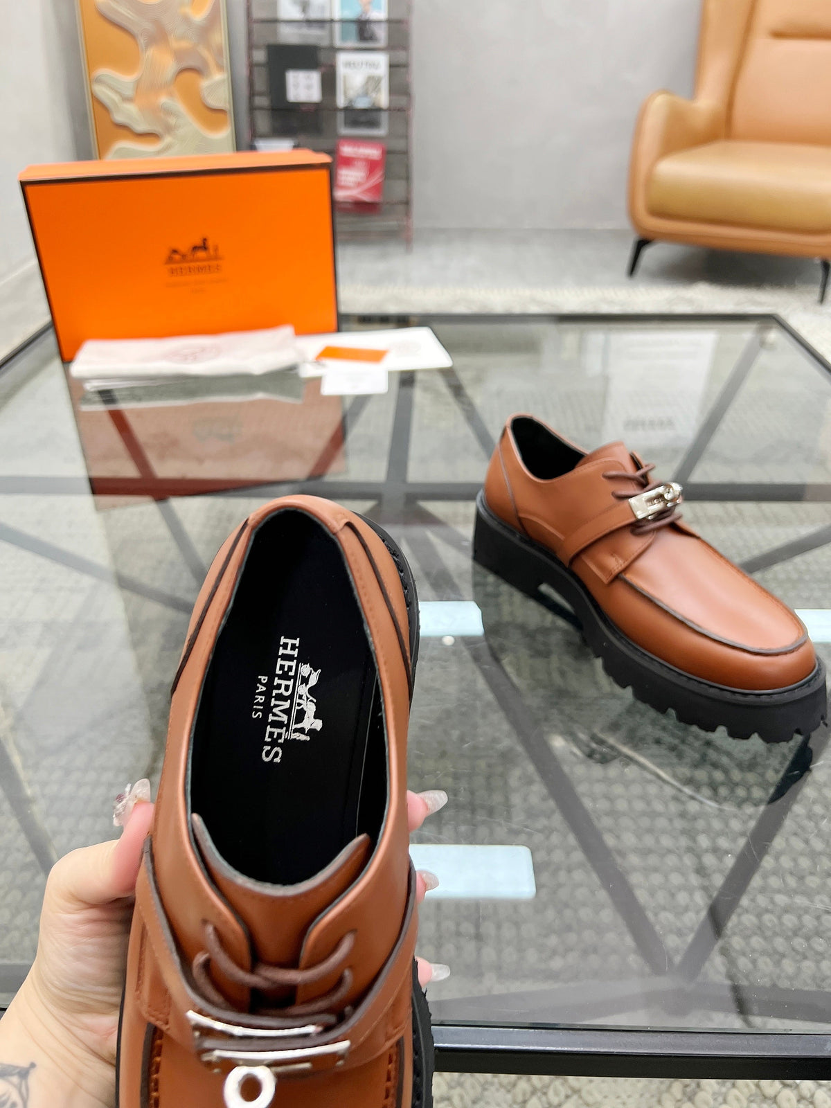 HM Men's First Oxford Loafer Brown Cowhide 590527