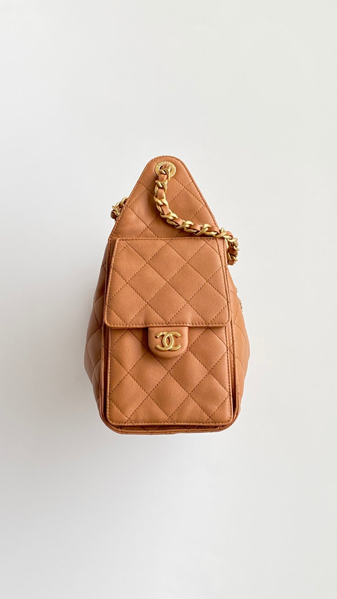 CC 25B Hobo Bags 30cm Caramel Grained Calfskin