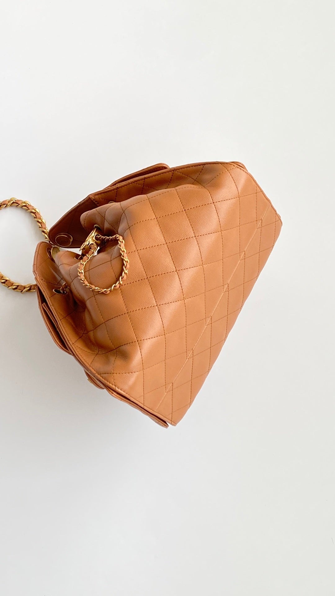 CC 25B Hobo Bags 30cm Caramel Grained Calfskin
