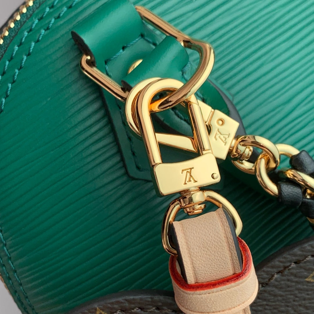 LV Alma Monogram Bag 19.5cm Green Epi Leather 337576