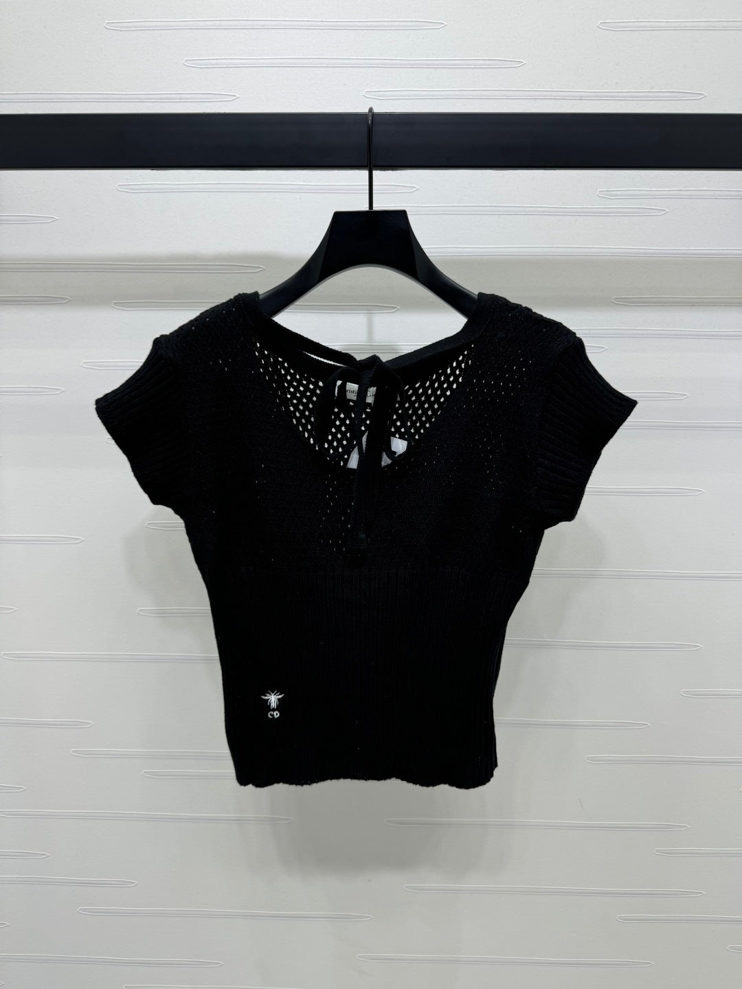 Dior 25 V- Neck Shirt Crop Top Wool 233544