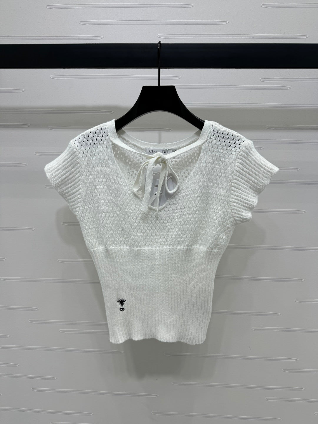Dior 25 V- Neck Shirt Crop Top Wool 233544