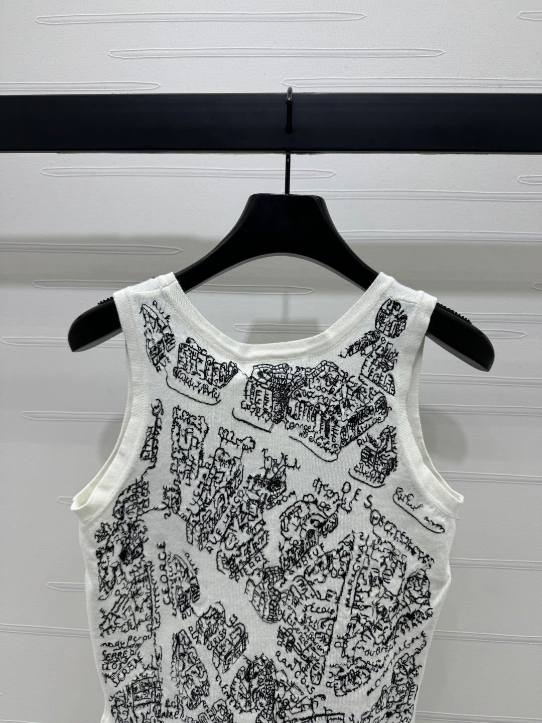 Dior 25 Tank Top White mix Black Wool 233550