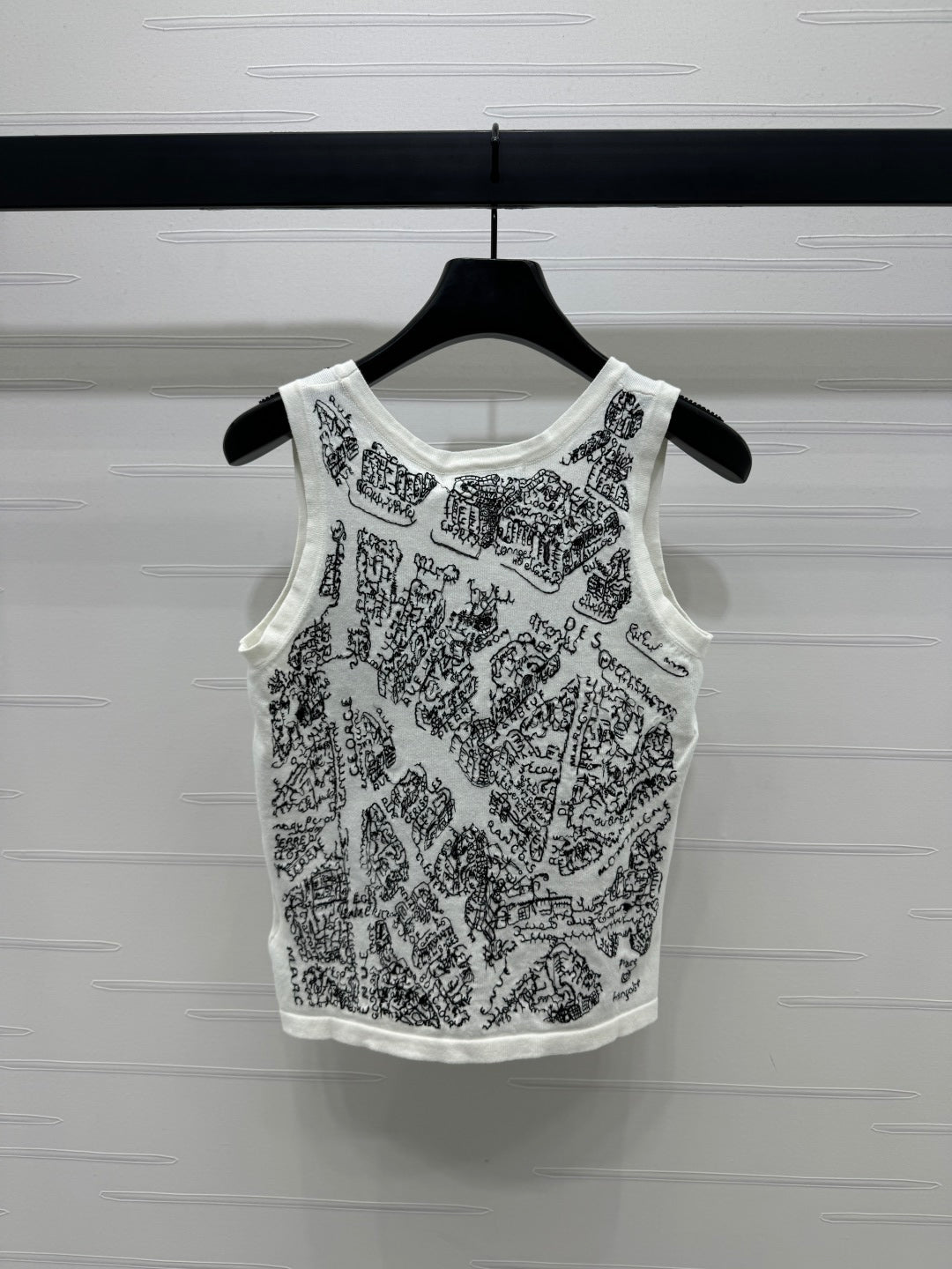 Dior 25 Tank Top White mix Black Wool 233550