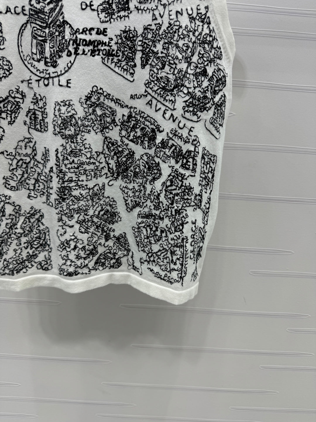 Dior 25 Tank Top White mix Black Wool 233550