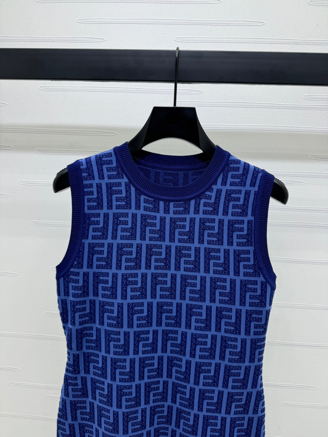 Fendi Blue Knit Mini Dress