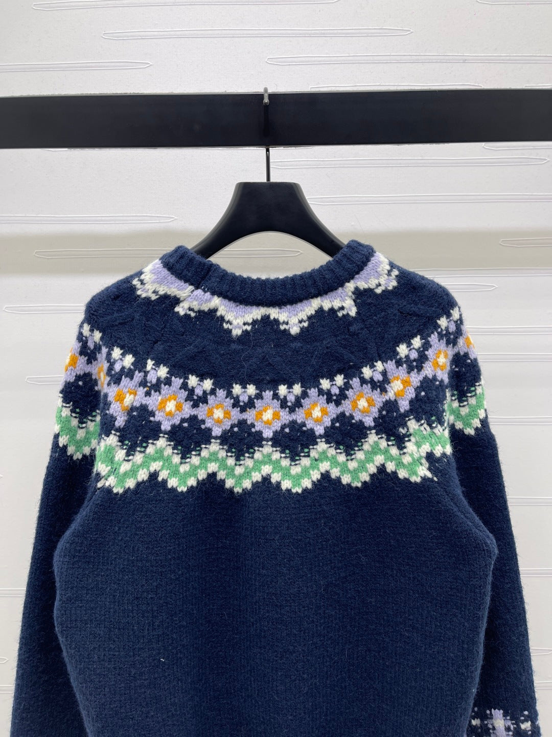 Chanel 2025 Sweater Dark Blue Mix Colors Wool Nylon 319616