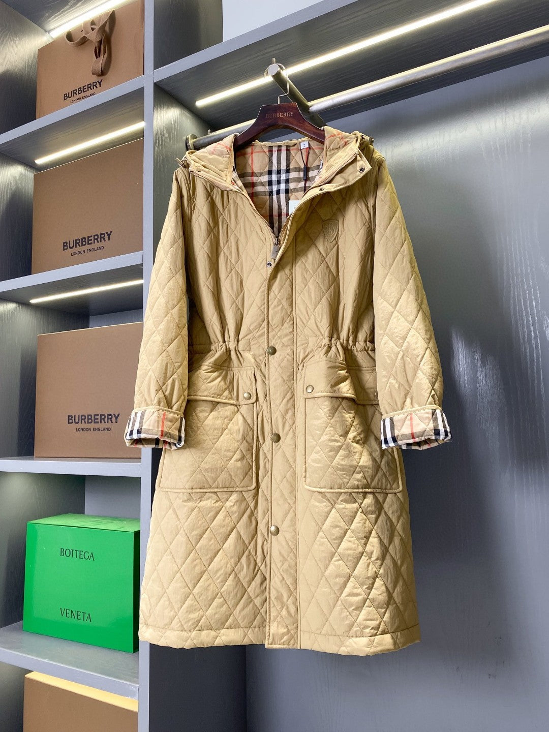 Bur 25 Quilted Long Coat Polyester 306171