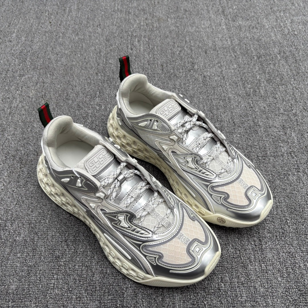 GG Men's 25 Cub3d Sneaker Silver Mesh 721094