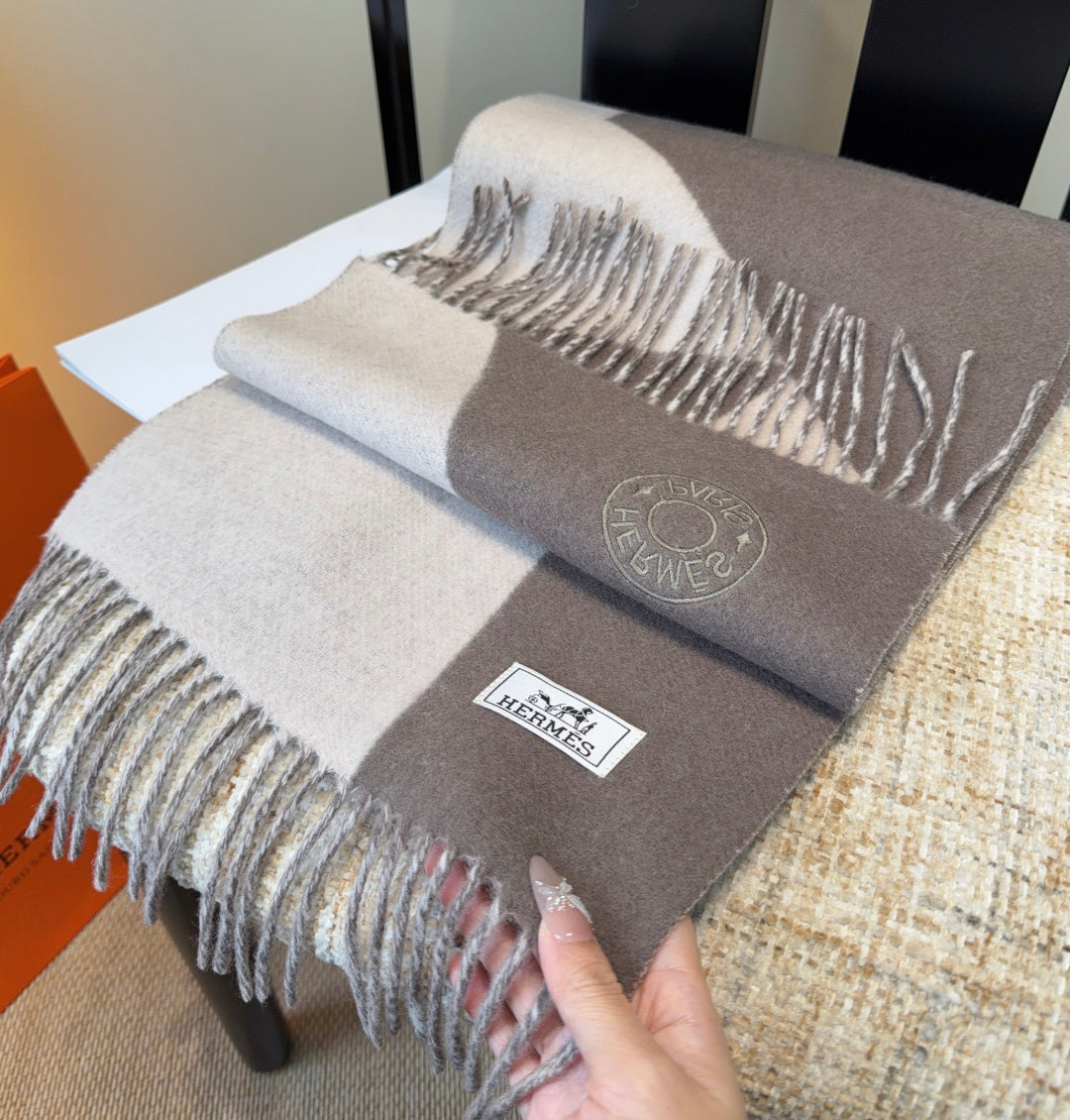HM Scarf 190 CM Dark Gray Wool 969498