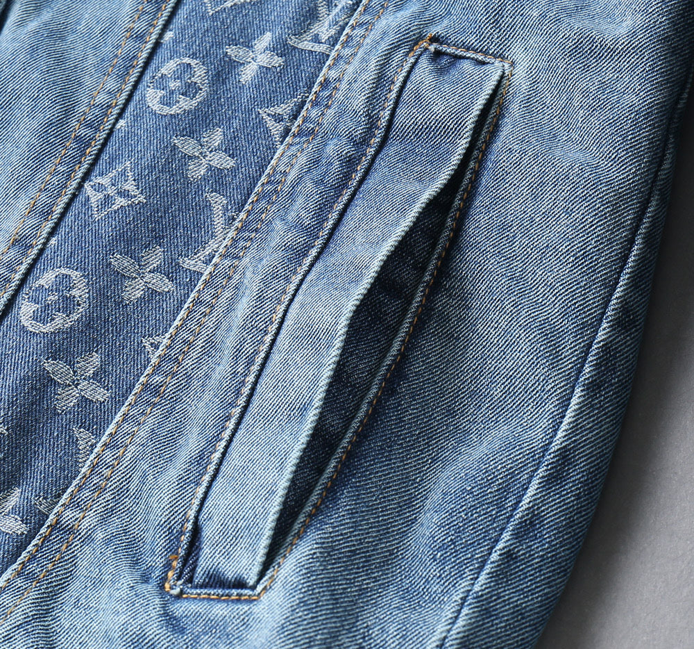 LV LIGHT BLUE MONOGRAM DENIM SHIRT JACKET 238981