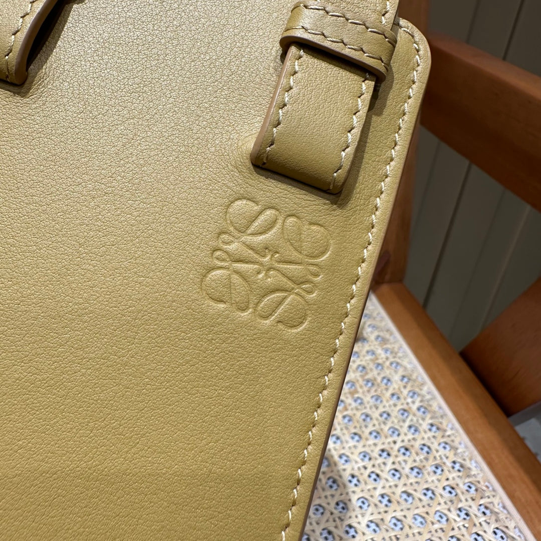 Loewe Hammock Slice Bag Mustard Yellow Calfskin