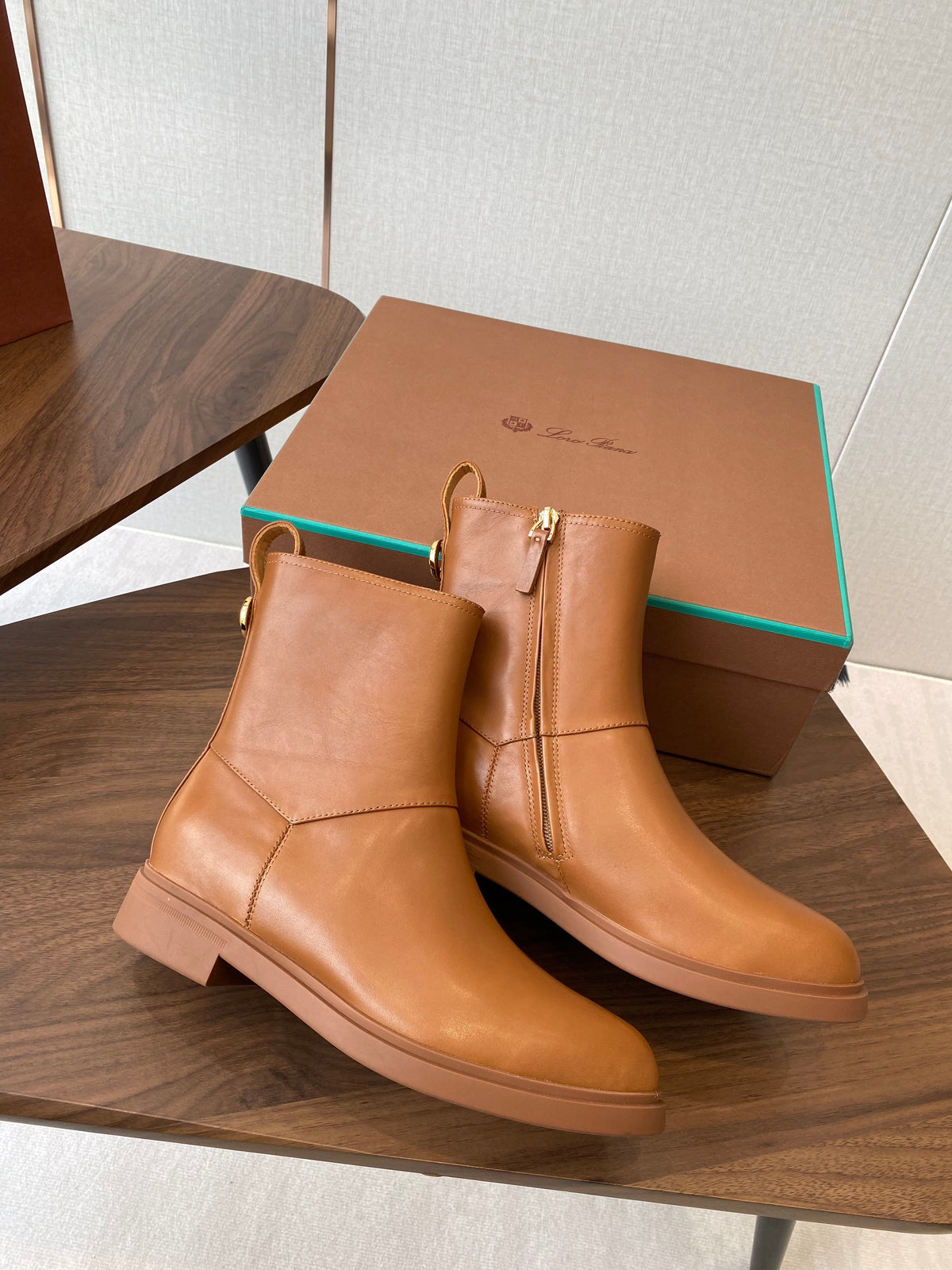 LP latest short boots  brown calfskin 388108