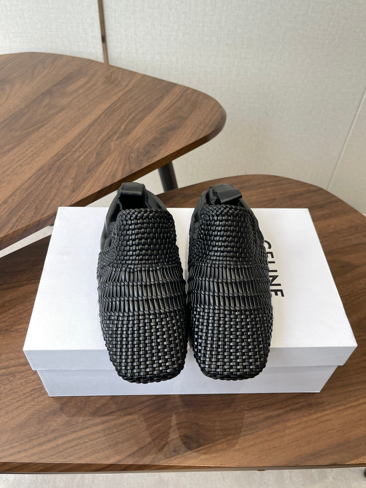 Celine 26 F035 Loafers Woven Leather 790673