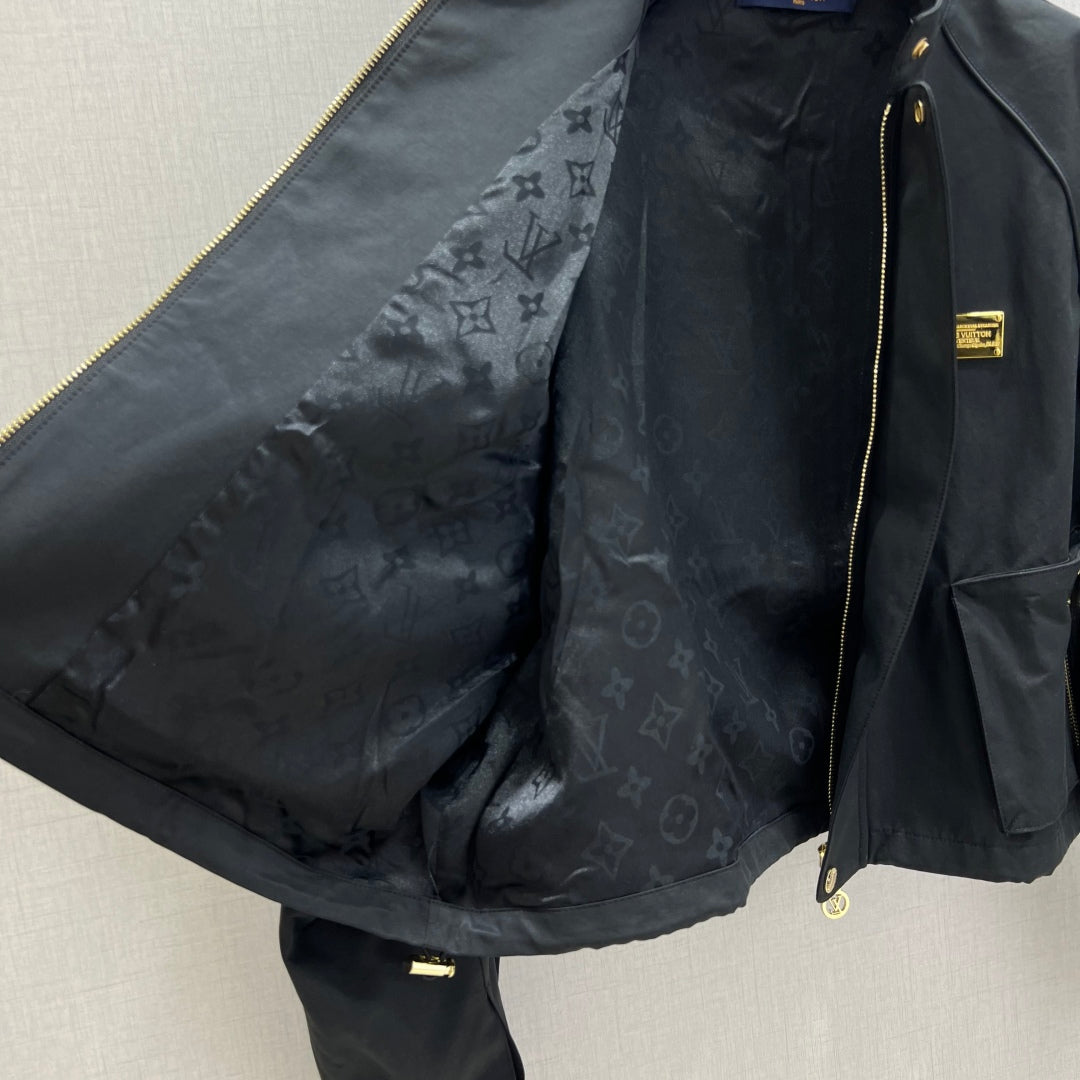 LV 25 Long-sleeved Jacket Black Cotton Polyester 296761