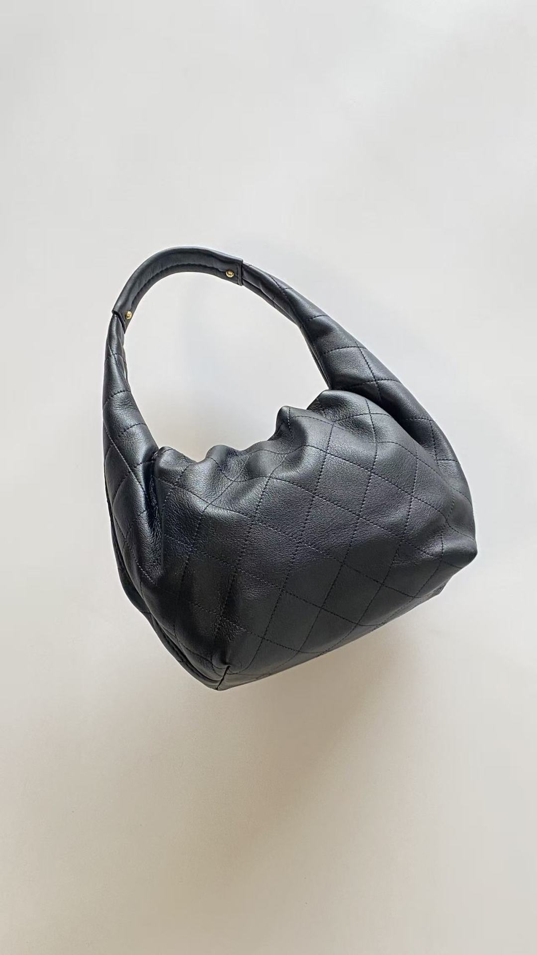Chanel 25 Hobo Bag Black Lambskin