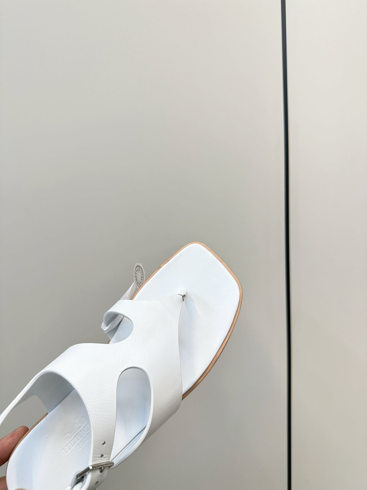 HM Karen Sandals White Calfskin 369789