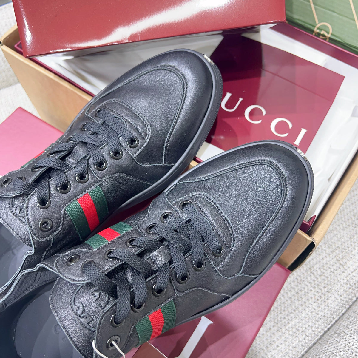 Gucci 2026 Stretch Sneaker Canvas Leather 948358