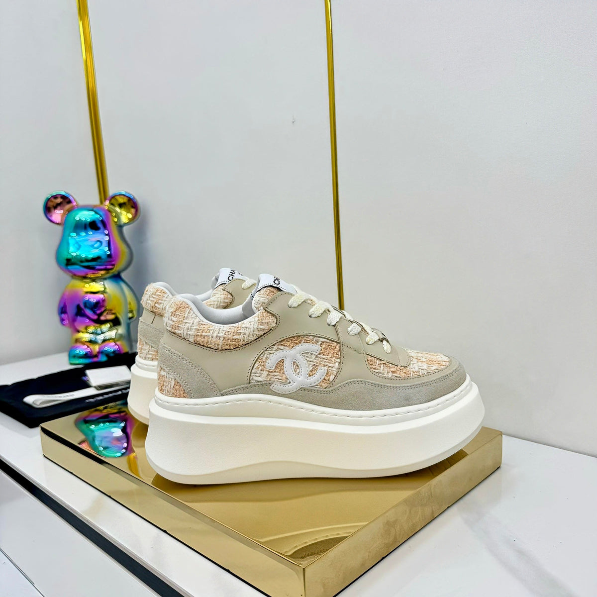 CC 25 Platform Sneaker Orange Nude Cowhide 312951
