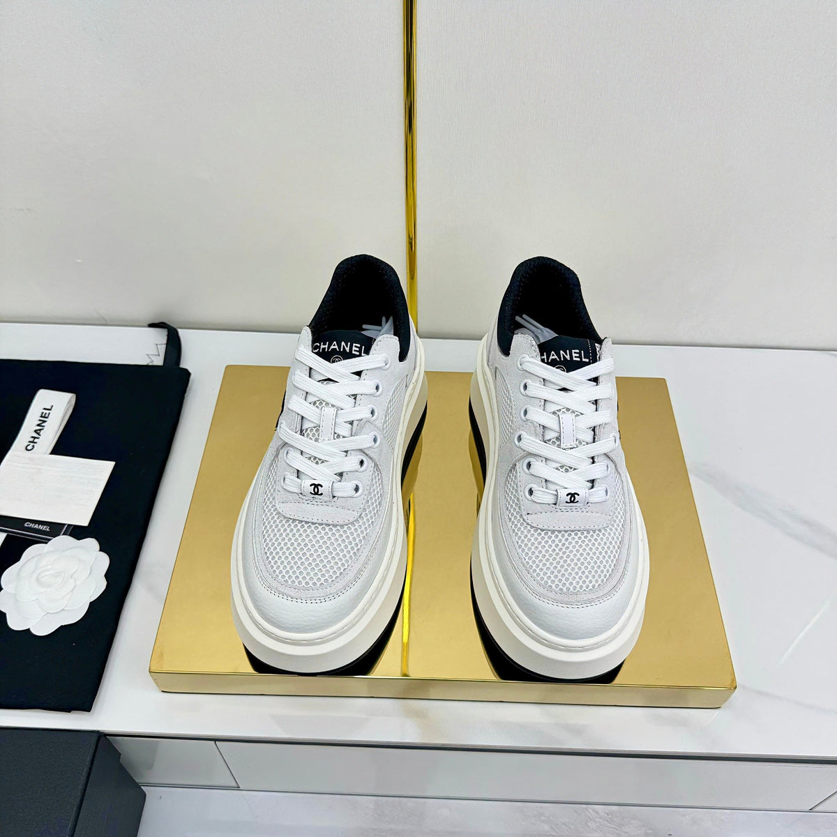 CC 25 Platform Sneaker White Cowhide 312954