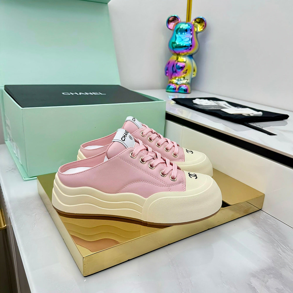 CC 25 Mules Sneaker Pink Calfskin 331189