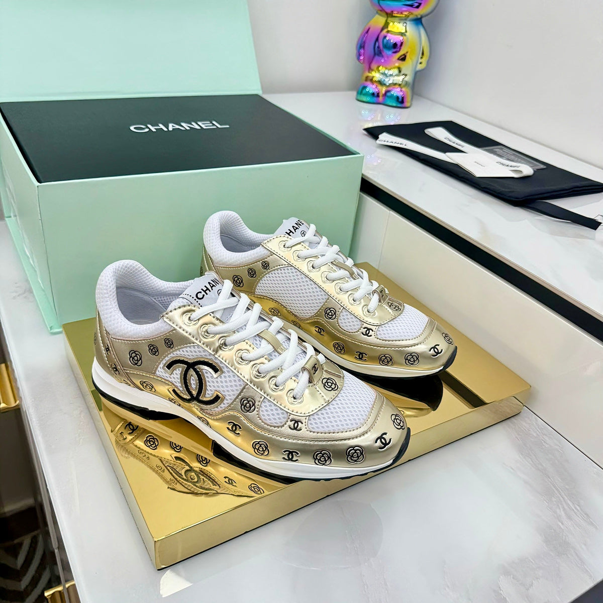 CC 25 Sneaker Gold Cowhide 331215