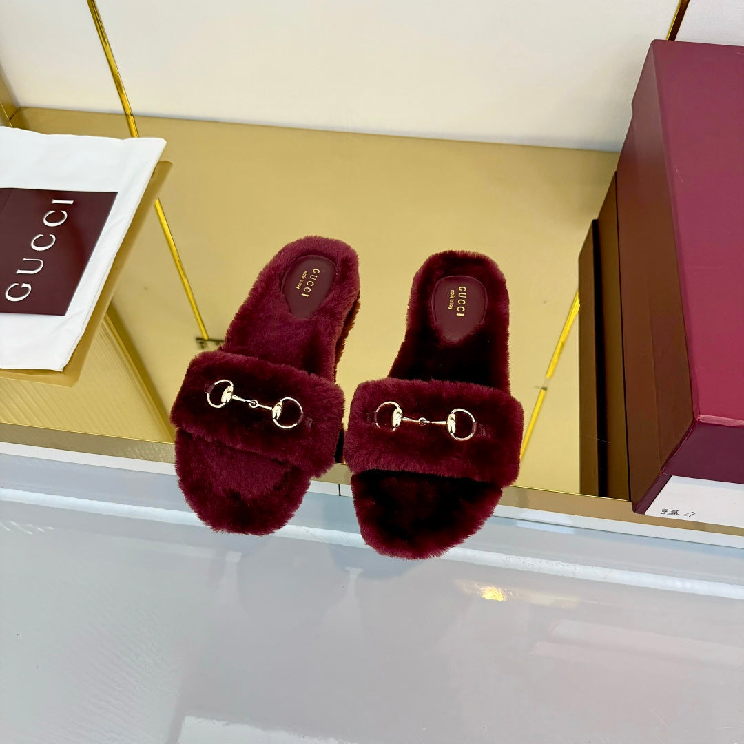 Gucci 2026 Horsebit-Embellished Sandals Wool 988046