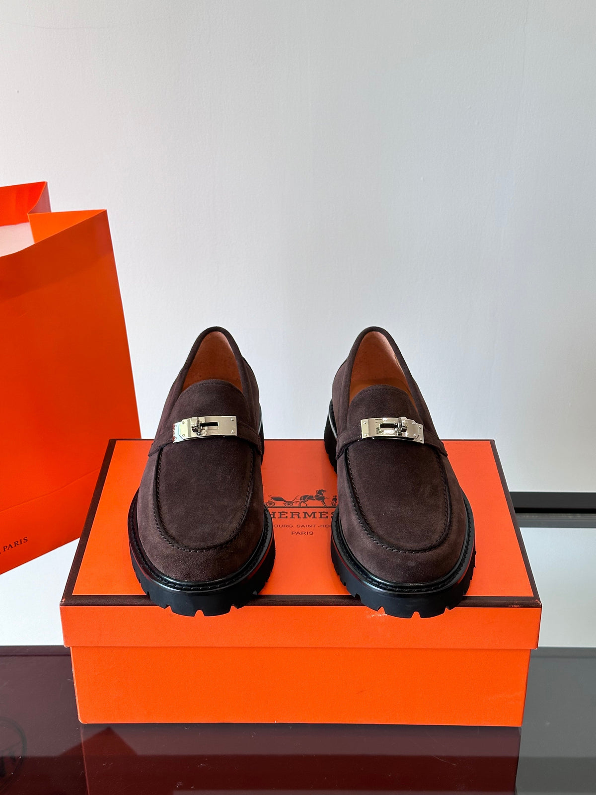 HM Men's Icone Loafer Dark Brown Suede 524583