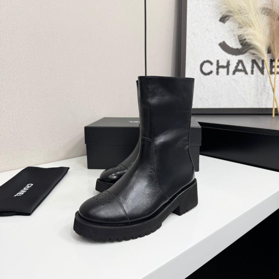 Chanel 2026 Mid-Calf Boots Leather Suede 193735