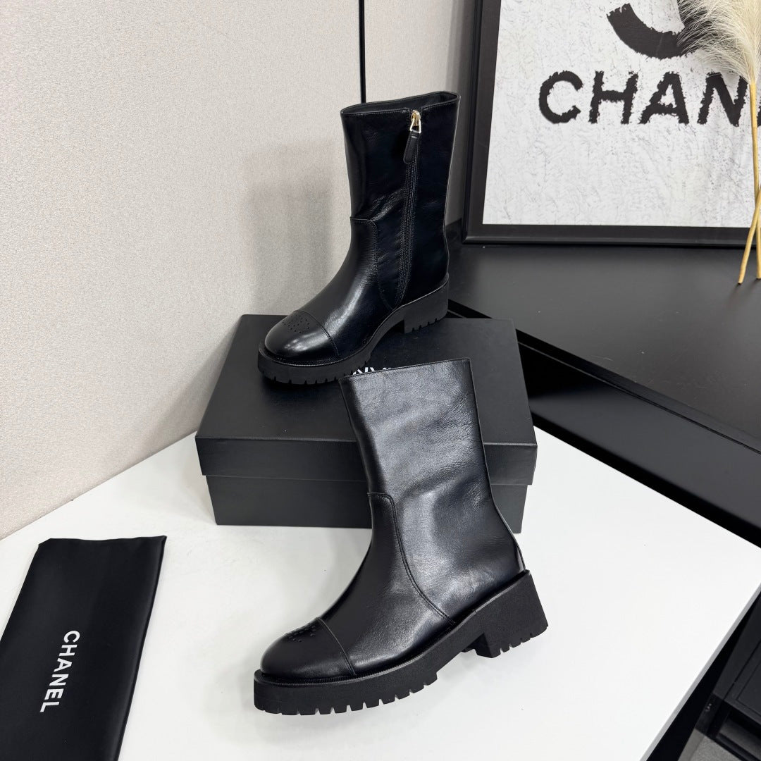 Chanel 2026 Mid-Calf Boots Leather Suede 193735