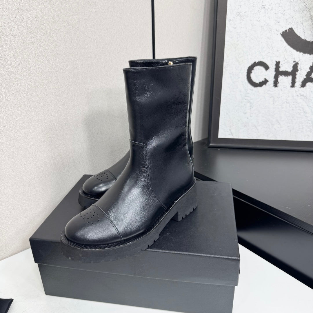 Chanel 2026 Mid-Calf Boots Leather Suede 193735