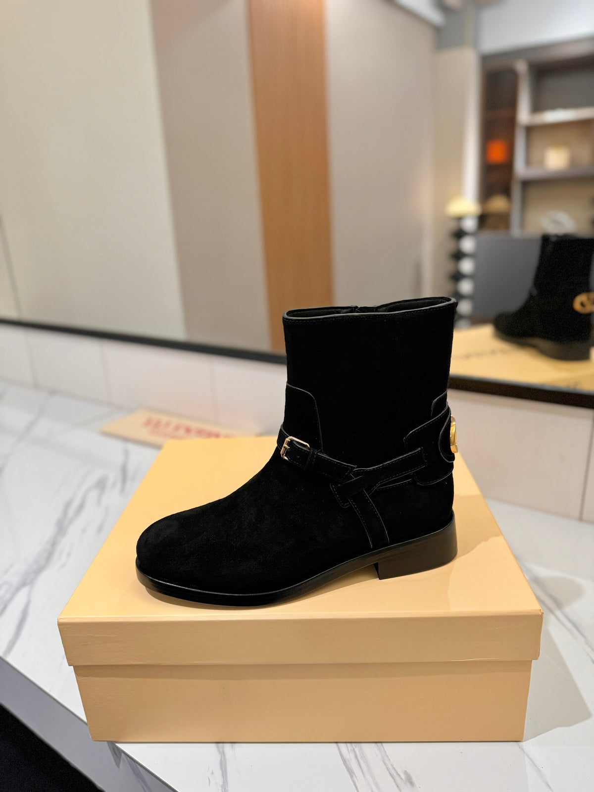 Valentino 2025 Pattie Boot Black Suede 560744