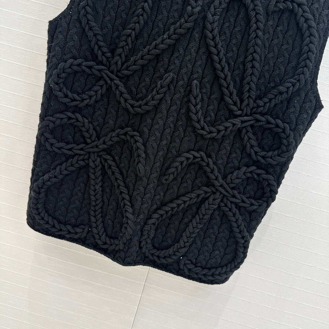 Loewe Knitted Vest Black Wool