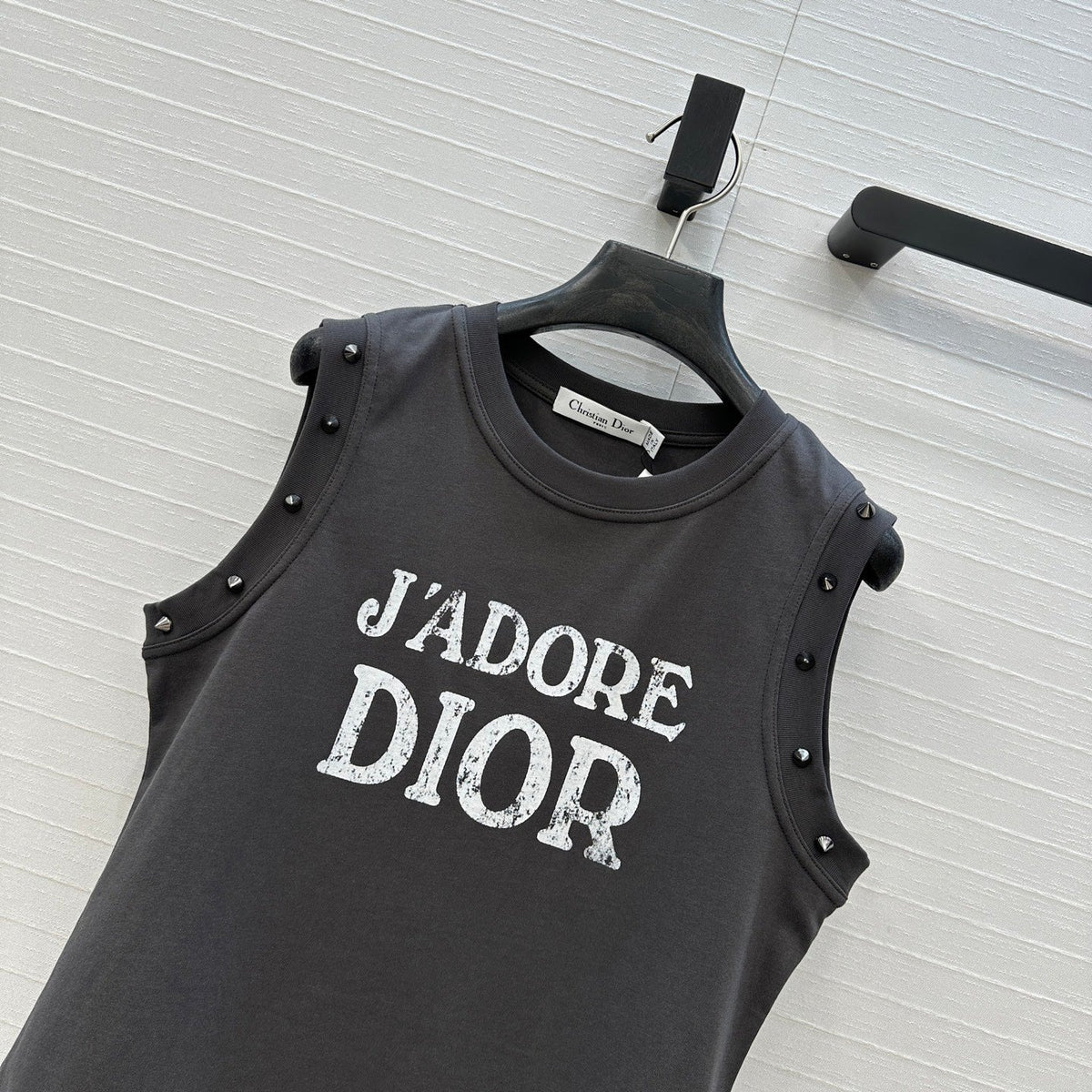 CD 25 J'Adore Dior Vest T-shirt Dark Gray Cotton
